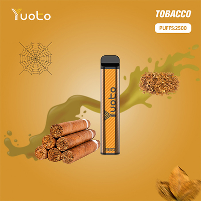 Vape Sekali Pakai 2500 Puff yang Diisi Dibuat Dengan Garam Nikotin