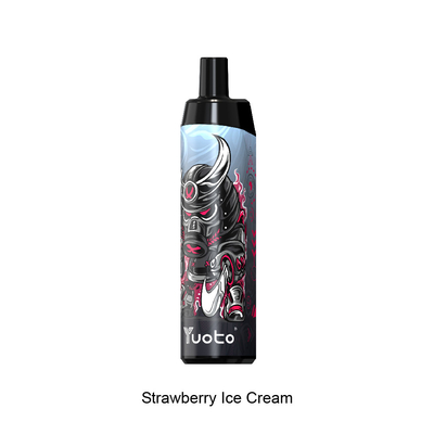 pop sekali pakai ecig Mesh Coil Yuoto Thanos 5000 Puffs Strawberry Ice cream 14ml 50mg Nikotin