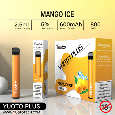 11 Rasa Campuran 800 Puffs Vape OEM / ODM Untuk Relaksasi Puff Bar