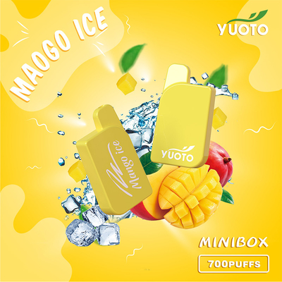 Yuoto Mini Box 700 Puff 15 Flavours Kapasitas Jus 2,3 ML Anda Layak Mendapatkannya Mint Ice Maskking Merk Mongo Ice