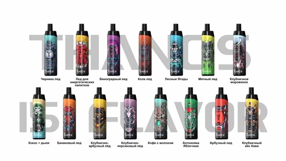 Yuoto Thanos 5000 Puffs 14ml Pre-Fill E-Juice Vaporizer Sekali Pakai Kapasitas Baterai 650 mAh