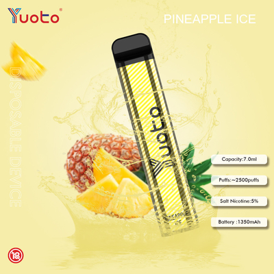 Yuoto 2500 Puffs 23 rasa 7 ML Kapasitas baterai 1200 mAh Kapasitas baterai Mint Ice