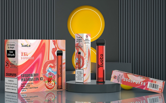 YUOTO XXL Vape Kit Sekali Pakai 2500 Puff 1200mAh Asli 5% Nic Salt