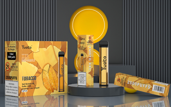 Yuoto 23 Flavours 7.0ML 2500 Puff Vape Sekali Pakai Baterai 1200MAh 5% Nikotin