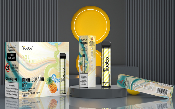 Rasa Asli Yuoto XXL 2500 Puff, Rokok E Sekali Pakai 2% Nikotin Wholsale Pabrik