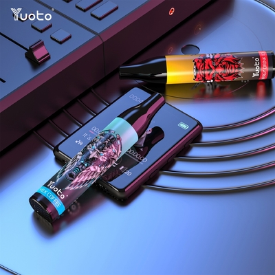 Populer Yuoto 2000 Puffs Vape Vape Sekali Pakai Mesh Coil 6ml E Juice 850mAh Rokok Elektrik Vape Pen