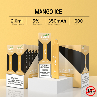 Pocketable Vape Kit Yuoto Smart TPD Disposable Device 600 Puffs