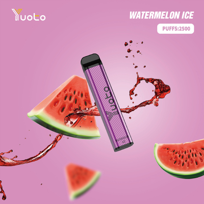 Semangka es sekali pakai Pena Vape Yuoto XXL 2500 Puffs 7ml Baterai E-Liquid 1200mAh Grosir untuk Iran