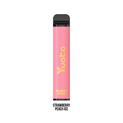 50mg Nikotin Yuoto Sekali Pakai E Cig 3500 Puff Strawberry Peach 1200mAh 9ml E Jus