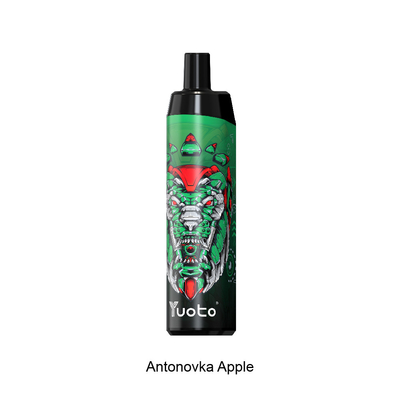Apple Flavour Disposable Vape 5000 Puffs E Rokok dengan Baterai Mesh Coil 14ml E-Liquid 650mAh