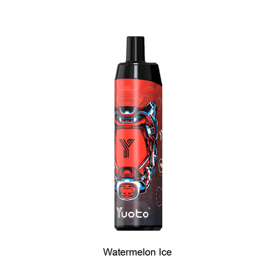 Semangka Es Sekali Pakai Vape Yuoto Thanos 5000 Puff E Rokok dengan Mesh Coil 14ml E-Liquid 650mAh Baterai