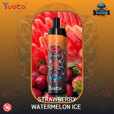Semangka Es Sekali Pakai Vape Yuoto Thanos 5000 Puff E Rokok dengan Mesh Coil 14ml E-Liquid 650mAh Baterai
