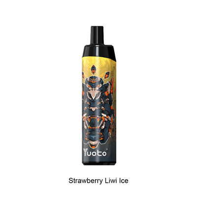 Pena Vape Sekali Pakai Grosir isi ulang dengan Mesh Coil 14ml Baterai E-Liquid 650mAh Strawberry Kiwi Ice