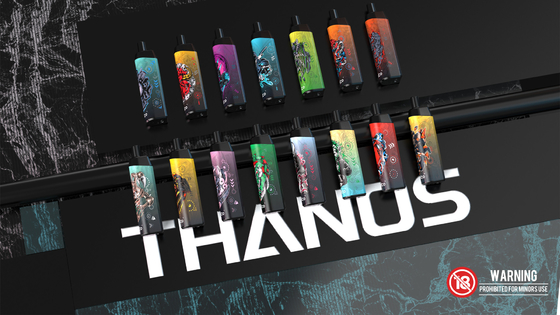 Yuoto Thanos 5000 Puffs Disposable Vape E Cig 14ml Ejuice 650mAh Baterai Jual Panas Es Krim Stroberi