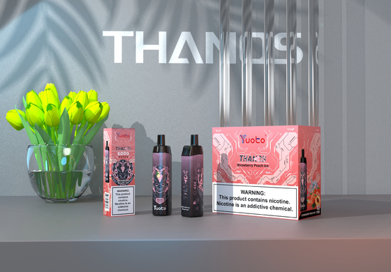 Stroberi Semangka Es 5000 Puff Sekali Pakai Vape Pod Yuoto Thanos Mesh Coil 14ml Ejuice 650mAh Baterai dari China