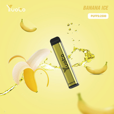 Yuoto XXL 2500 Puffs Disposable 1200mAh Battery 7.0ml Ejuice Rasa es pisang untuk India