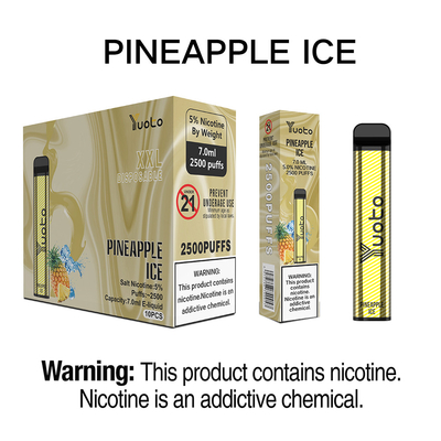 Yuoto Disposable Vape Pen Device 2500 Puffs terbaik sekali pakai ecig 2022 es nanas 7ml