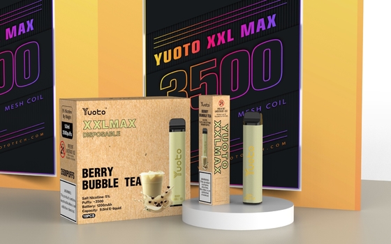 Yuoto xxl Max 3500 Puffs strawberry semangka asli pabrik e cig 5% nitotion 9mle cair
