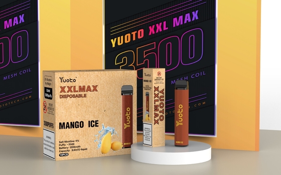 rasa semangka Yuoto xxl Max 3500 Puff Disposable Vape vaporizer Mesh Coils Permukaan Kulit 9ml