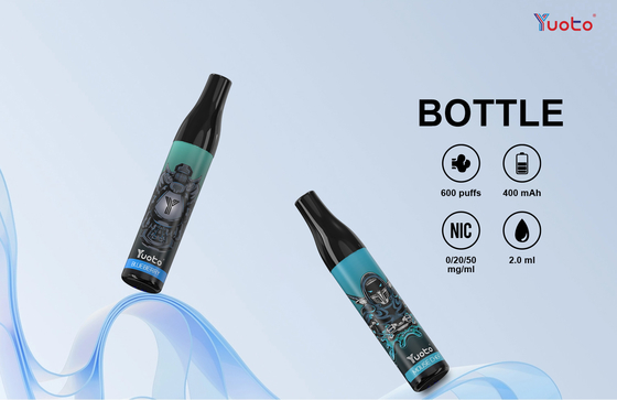 TPD menyetujui 600 Puffs Yuoto Bottle Disposable Vape 2% Nicotine E cig