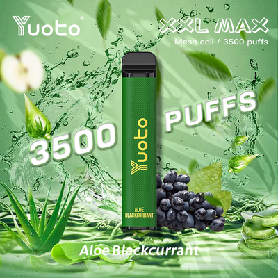 Aloe blackcurrant rasa Yuoto xxl Max 3500 Puff Disposable Vape puff bar Mesh Coils Permukaan Kulit 9ml