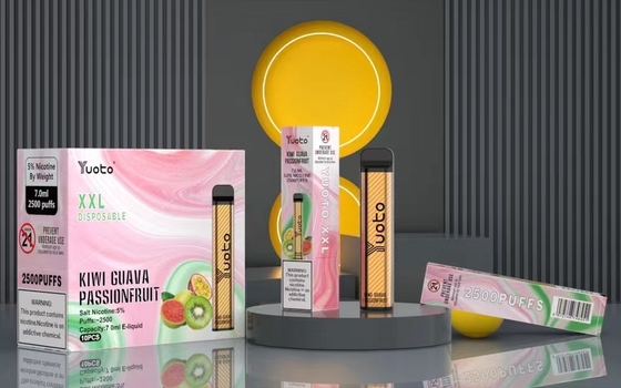China Factory Wholesale Disposable Vape Pen dengan Baterai 7ml E-Liquid 1200mAh Strawberry Kiwi Ice