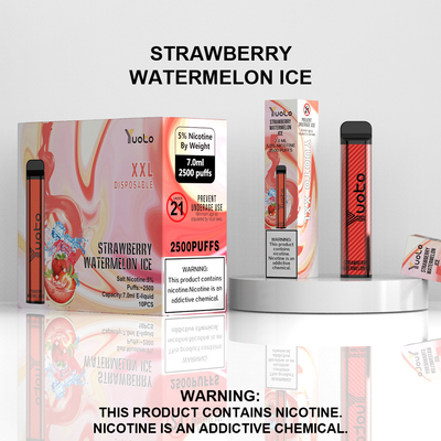 China Factory Wholesale Disposable Vape Pen dengan Baterai 7ml E-Liquid 1200mAh Strawberry Kiwi Ice