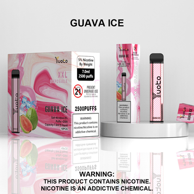 China Factory Wholesale Disposable Vape Pen dengan Baterai 7ml E-Liquid 1200mAh Strawberry Kiwi Ice