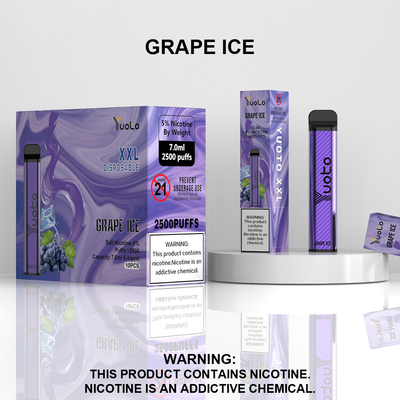 China Factory Wholesale Disposable Vape Pen dengan Baterai 7ml E-Liquid 1200mAh Strawberry Kiwi Ice