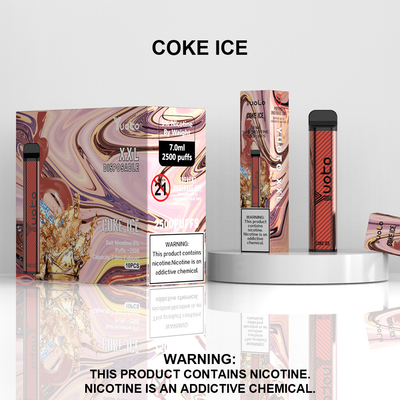 China Factory Wholesale Disposable Vape Pen dengan Baterai 7ml E-Liquid 1200mAh Strawberry Kiwi Ice