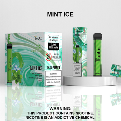 2500 Puff Disposable Vape Pod Rasa Peach Yuoto XXL Coil 7ml Baterai Ejuice 1200mAh dari Pabrik China