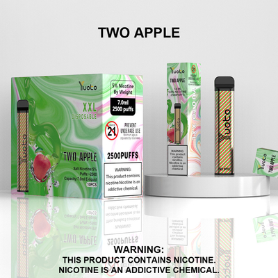 2500 Puff Disposable Vape Pod Rasa Peach Yuoto XXL Coil 7ml Baterai Ejuice 1200mAh dari Pabrik China
