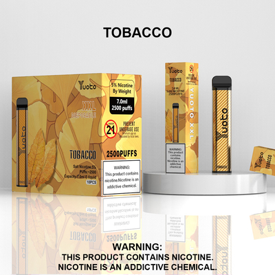 Disposable Vape Pod 2500 Puff Rasa Pisang Yuoto XXL 7.0ml Ejuice 1200mAh Baterai Bulking China Factory
