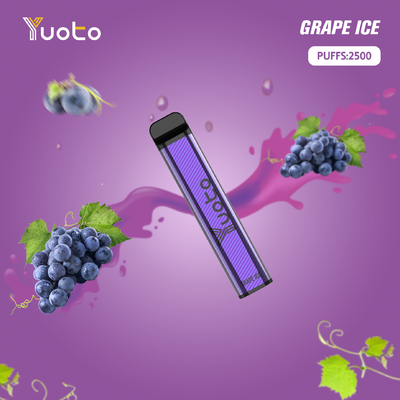 Yuoto 2500 Puffs Flavours Vaporizer Pen Kit 23 rasa 5% 1200 mAh Baterai Es Mongo Sekali Pakai Populer Di India