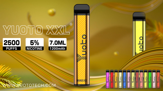 Pabrik Grosir Langsung Yuoto XXL 5% Nikotin 2500 Puff Pina Coloda Ice Flavour DisposableElectronic Rokok Vape