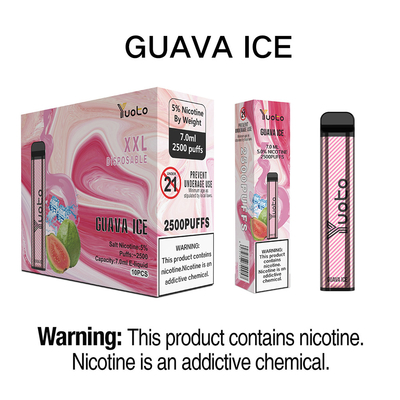 2% 5% Nic Tersedia Yuoto XXL Disposable Vape 2500 Puff Es Jambu