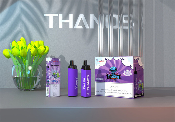 Tipe C Isi Ulang Yuoto Thanos 5000 Puff Sekali Pakai Vape 14ml E Liquid 650mAh