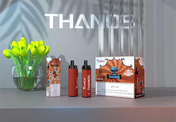 Tipe C Isi Ulang Yuoto Thanos 5000 Puff Sekali Pakai Vape 14ml E Liquid 650mAh