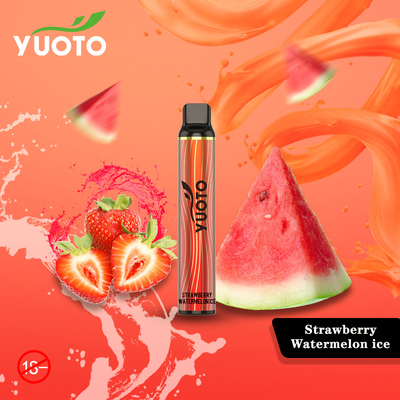 OEM ODM Yuoto Luscious 3000 Puffs Silent Disposable Vape 8.0ML 5% Salt Nic E-Liquid Pesanan Massal