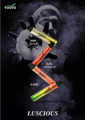 Yuoto Luscious Rokok Elektronik Sekali Pakai 8ml E Liquid Pod Cartridge Vaporizer E Vape Pod Mango Ice