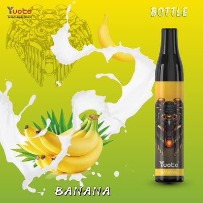 Beli 20mg Original YUOTO Bottle 600 Puffs Disposable E-Cigarettes Banana Mesh Coil TPD Eropa