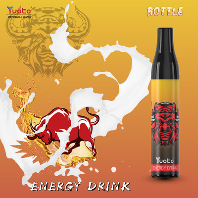 Mesh Coil Yuoto Vape Botol Minuman Energi 600 Puff 2ml Sekali Pakai E Cig Massal 20mg 400mAh