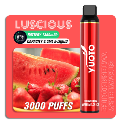 OEM ODM Rasa Buah Puff Bar Vape Pen, 8ml 3000 Puff Yuoto Luscious Vape Sekali Pakai