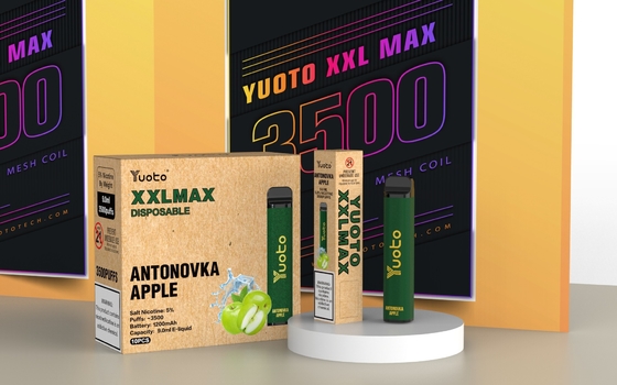 Yuoto XXL Max 0% 2% 5% Nic Disposable E Rokok Cartridge Mesh Coil yang Diisi Ulang