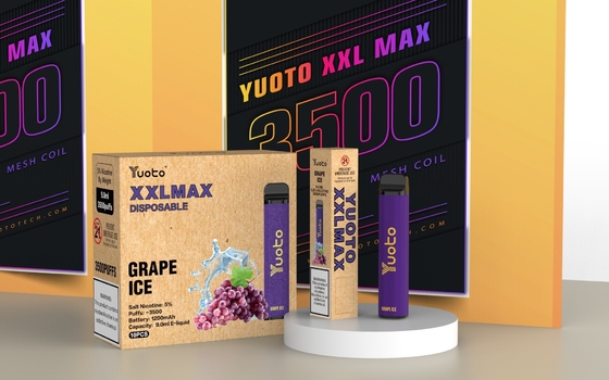 Yuoto XXL Max 0% 2% 5% Nic Disposable E Rokok Cartridge Mesh Coil yang Diisi Ulang