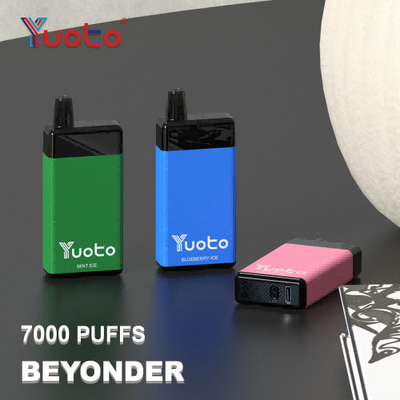 Original Yuoto sekali pakai Vape Beyonder 7000 Puffs Rechargeable Mesh Coil 15 Rasa Original