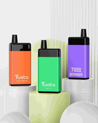 Yuoto Beyounder Aroma sekali pakai Vape 7000 Puffs diisi ulang Nikotin Bebas 5% E Cairan