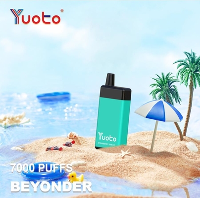 Yuoto Beyounder Aroma sekali pakai Vape 7000 Puffs diisi ulang Nikotin Bebas 5% E Cairan