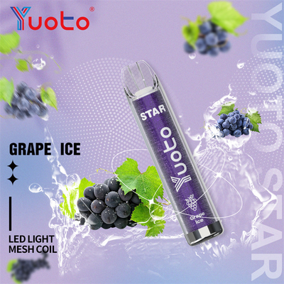 1.2ohm Sekali Pakai 3000 Puff Yuoto Vape Star Dengan 16 Warna