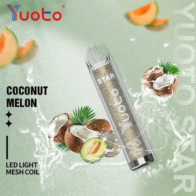 LED Shine Yuoto Star 3000 Puffs Vape Sekali Pakai Dengan 5% Nikotin 16 Rasa Hotsell